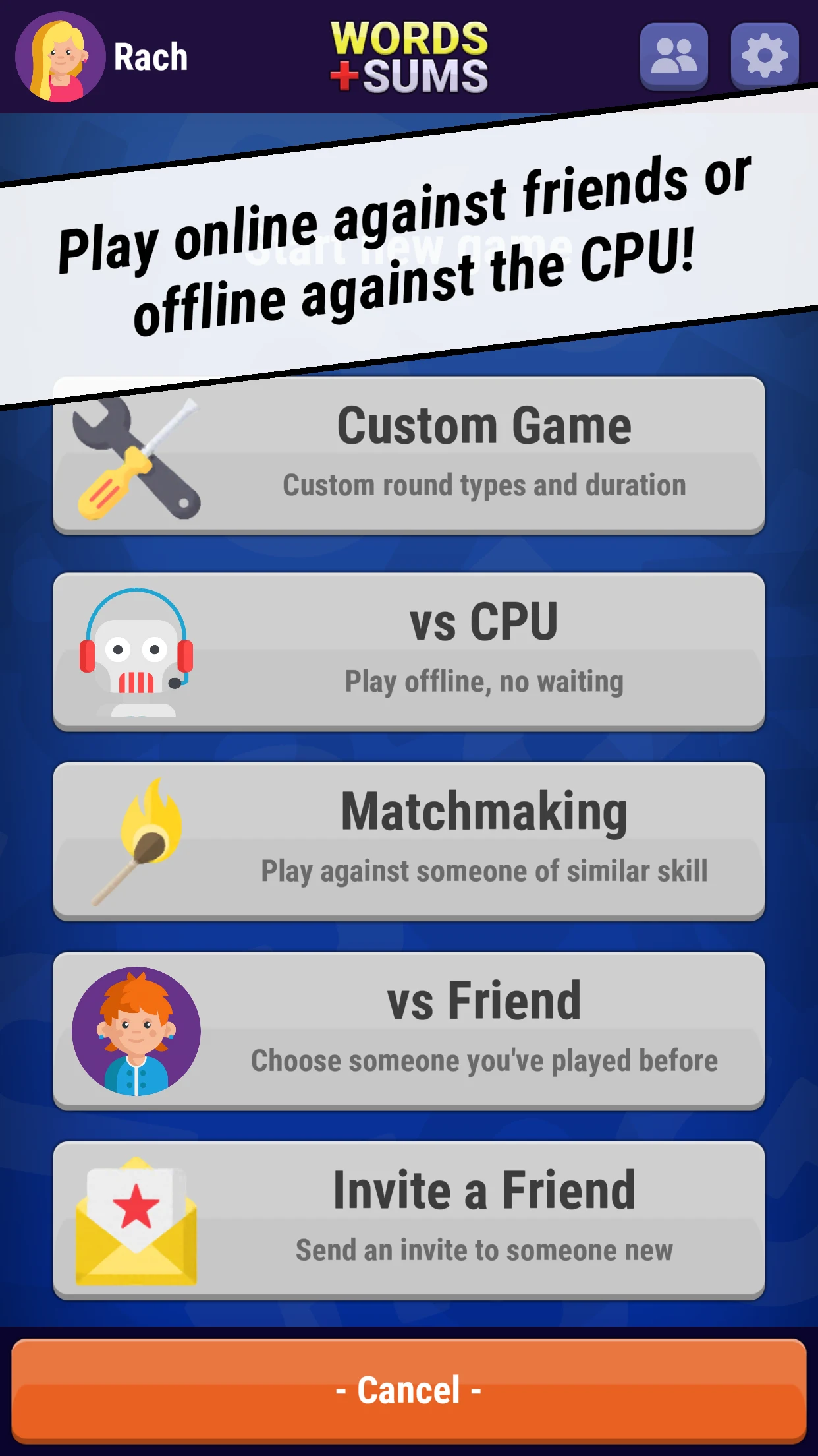 Words and Sums screenshot